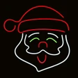 santa face LED sign