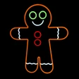 gingerbread man LED neon sign holiday special