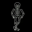 Animated dancing skeleton LED Neon sign. Halloween decoration