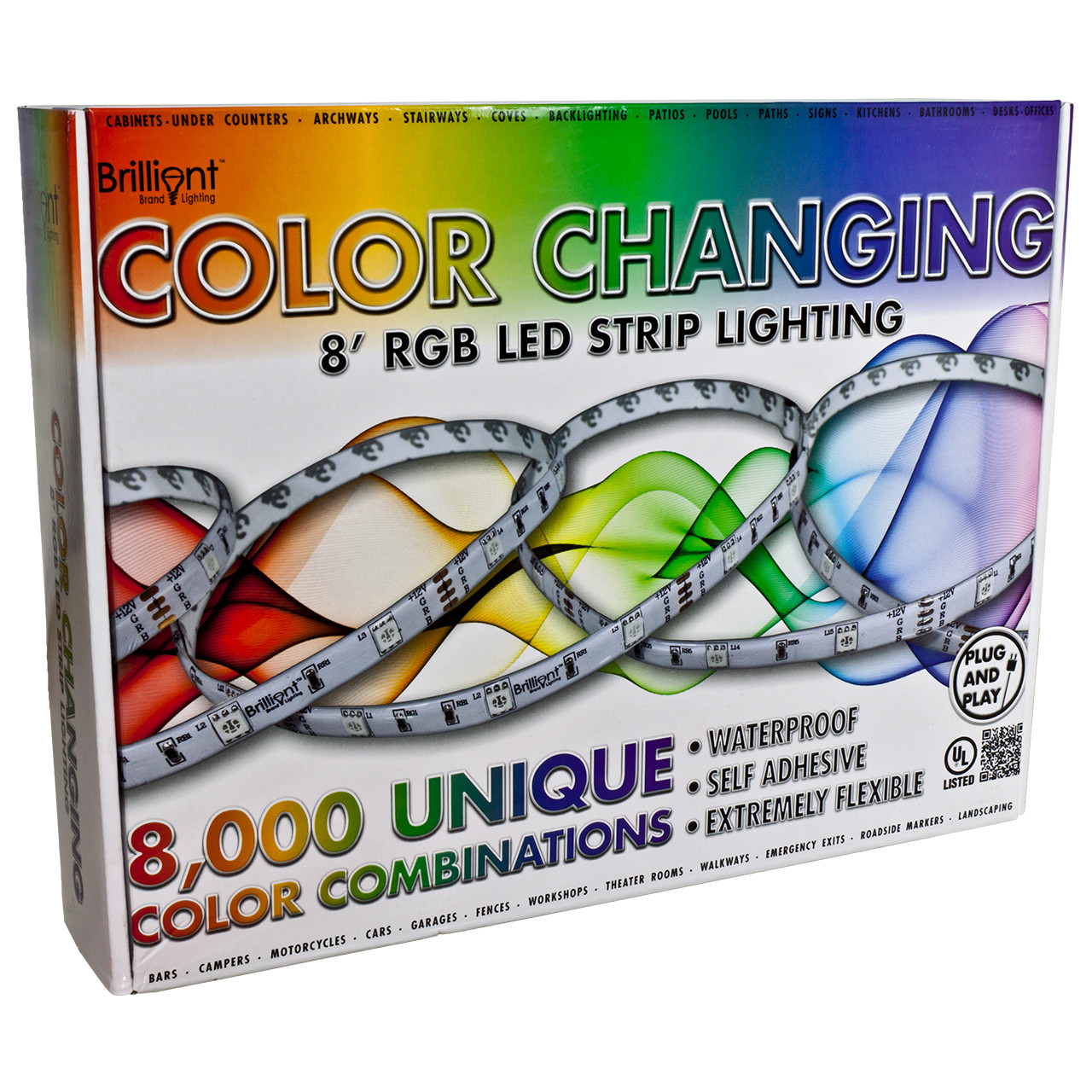 auroch ansvar unse 8' RGB Color Changing LED Strip Lights - Birddog Lighting