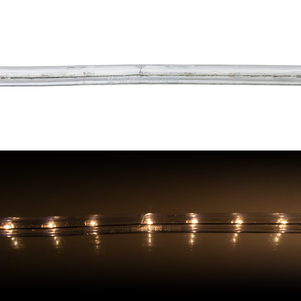 Brilliant Brand Lighting Clear Incandescent Rope Light - 120 Volt - 1/2 inch - 148 Feet