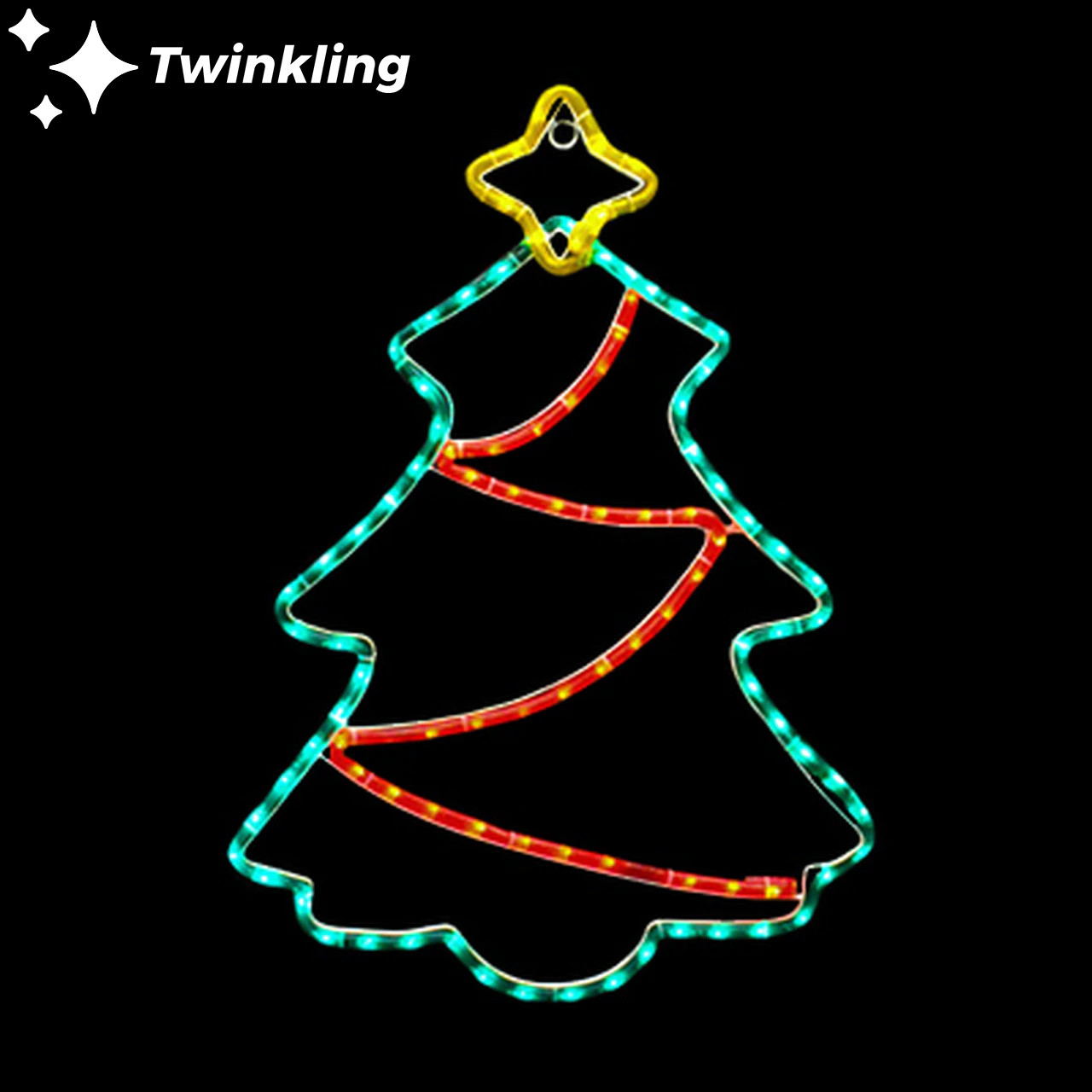 led rope light christmas tree