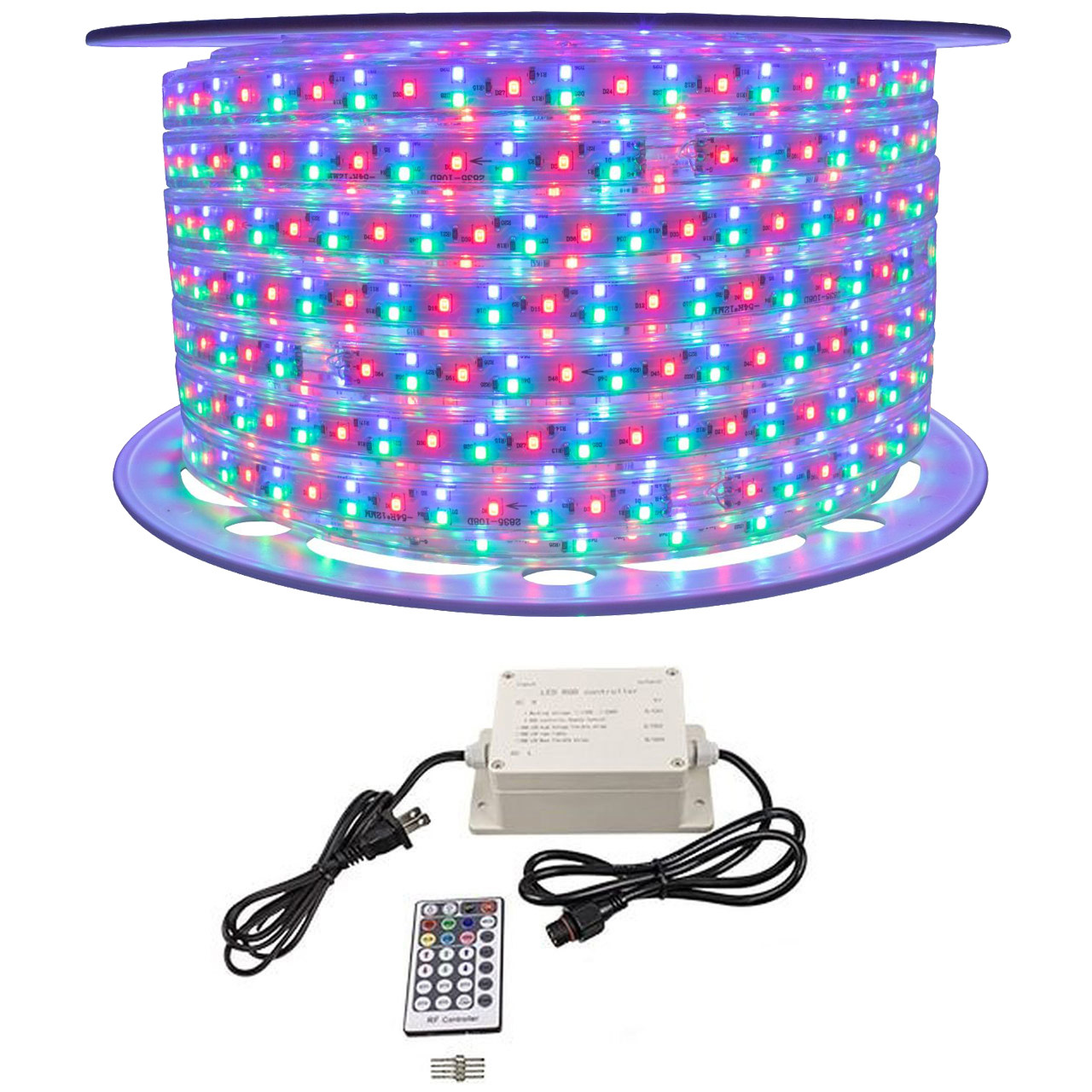 Brilliant Brand Lighting Outdoor Multi-function RGB LED Color Changing Rope Light Controller - 120 Volt - RF Remote