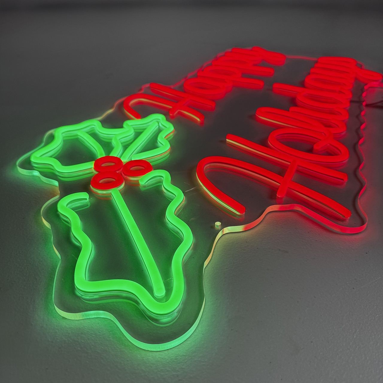 Happy Holidays LED Neon Strip Sign 32