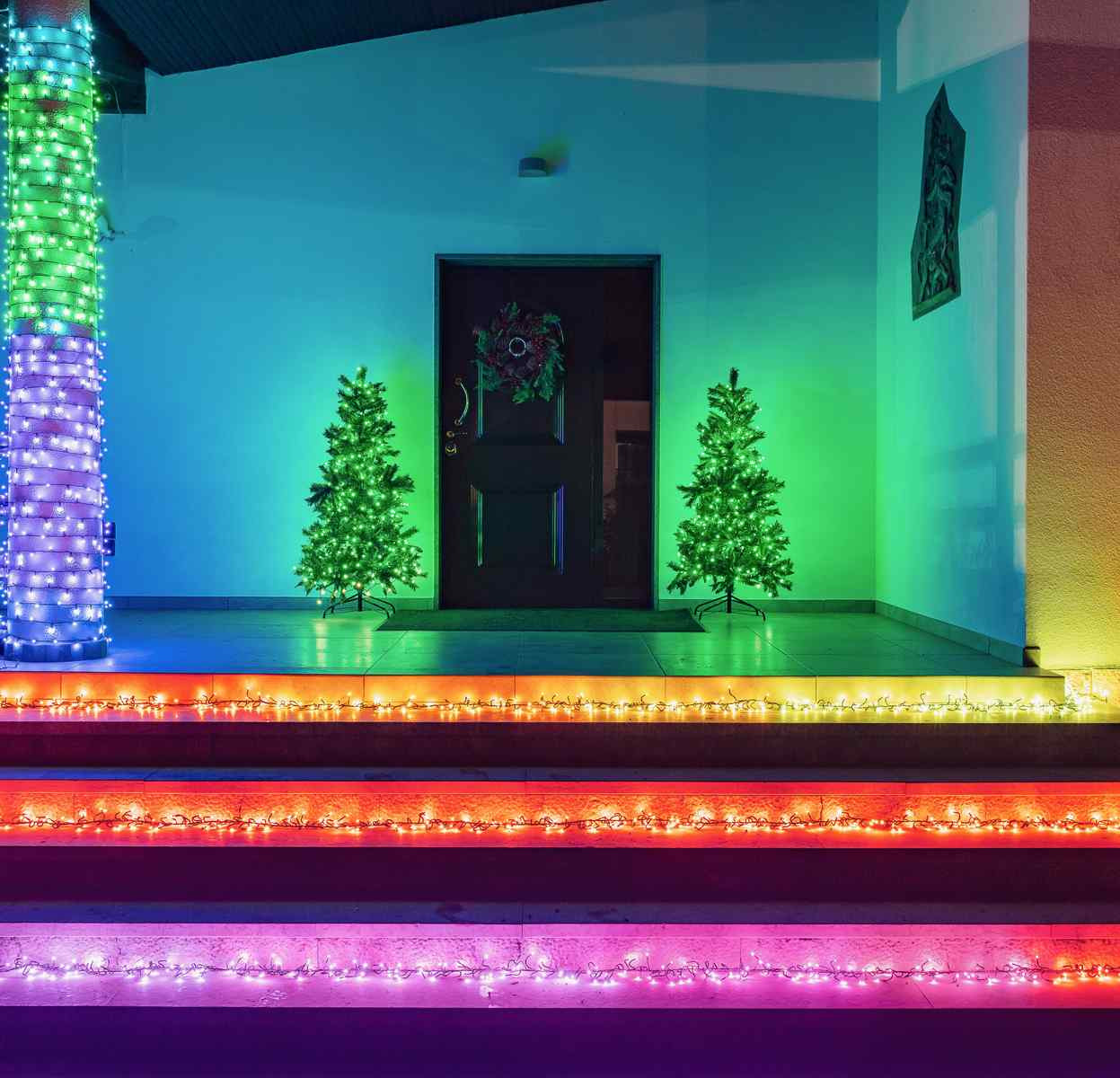 Twinkly Smart Lights - 400 LED RGB Multicolor Chasing Light String Cluster - Generation II - BT-Wifi - 19.5 Feet - Thumbnail 3