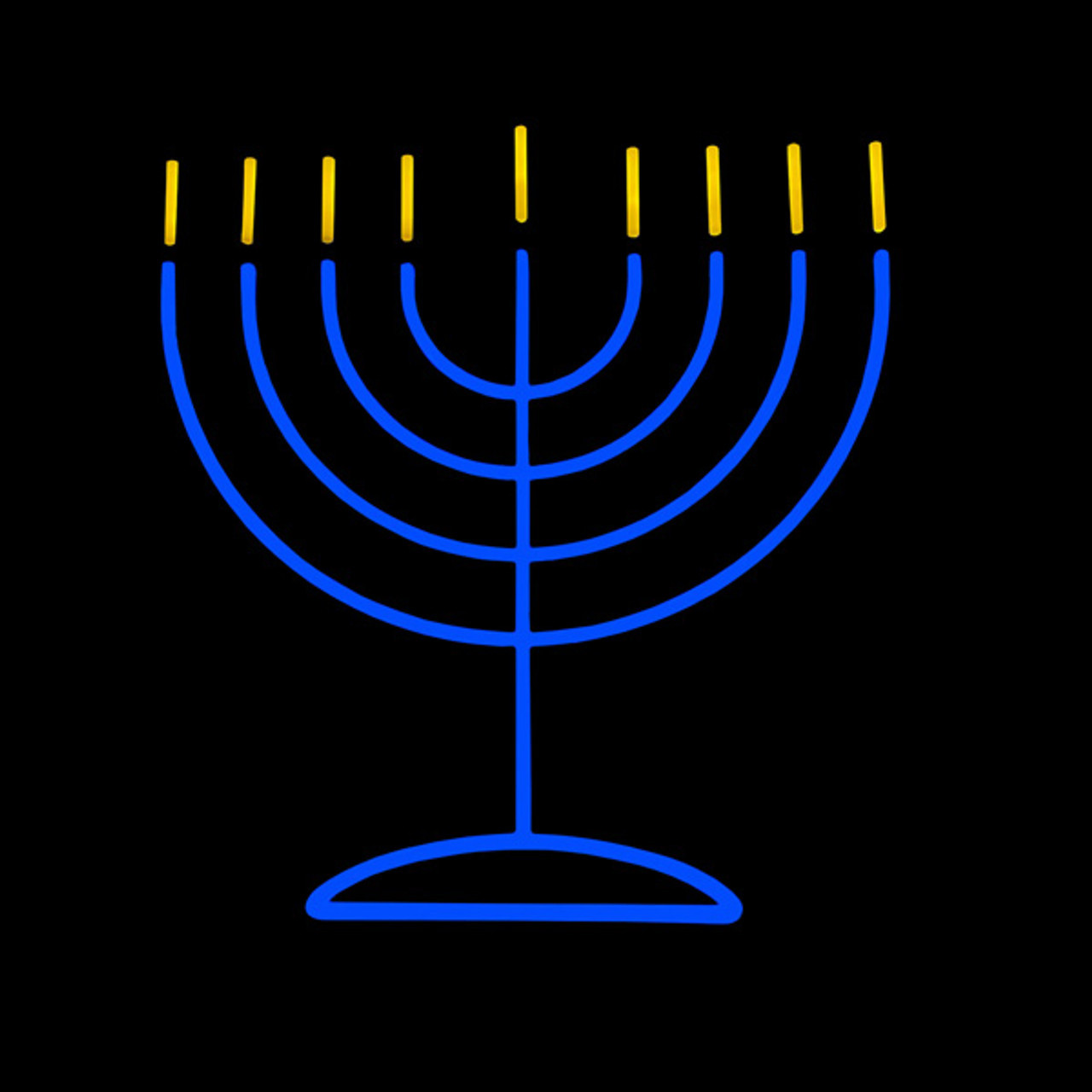 rope light menorah