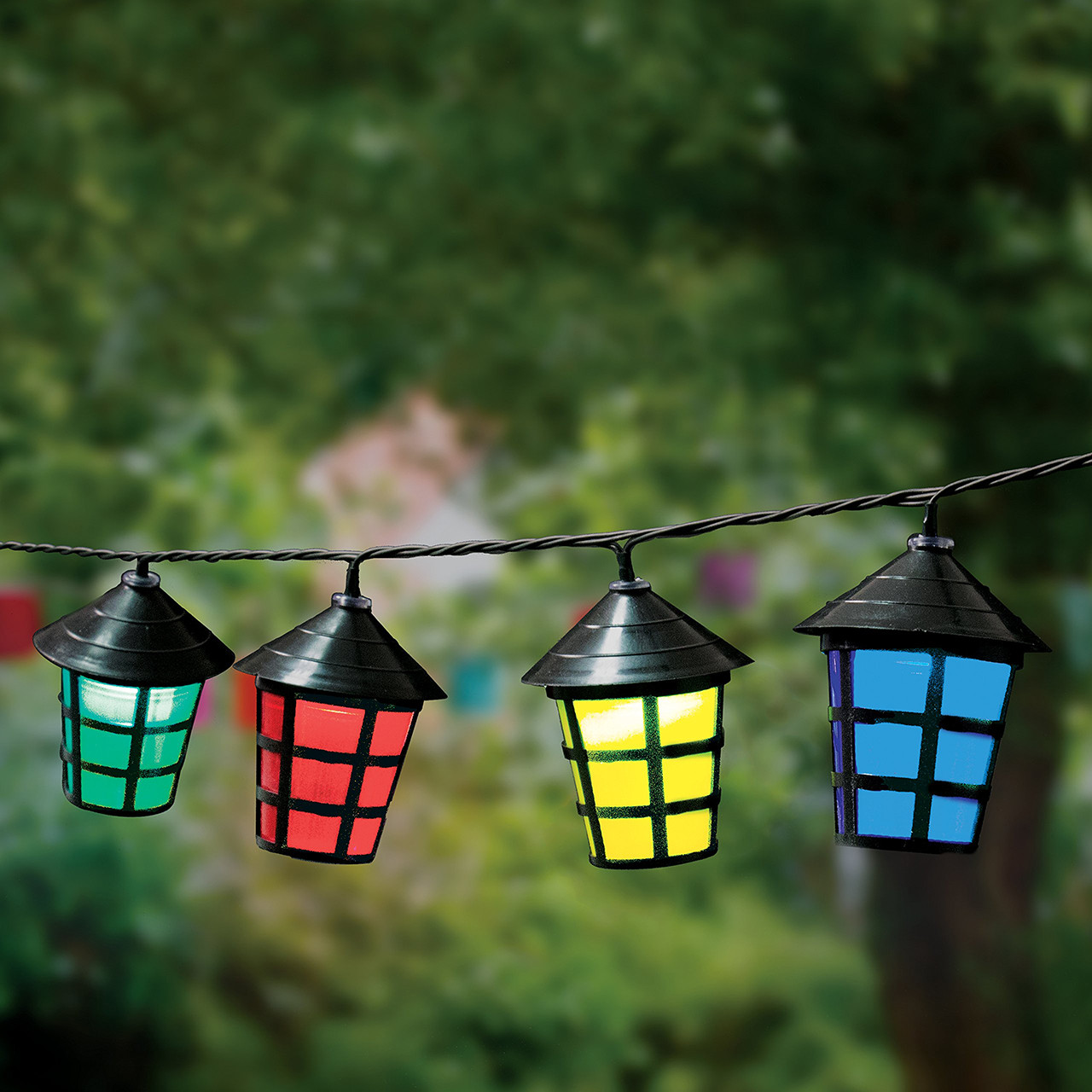 Luau Lantern Patio Globe Multi-Color LED String Lights with 8 Function  Controller - 20 Bulb Set