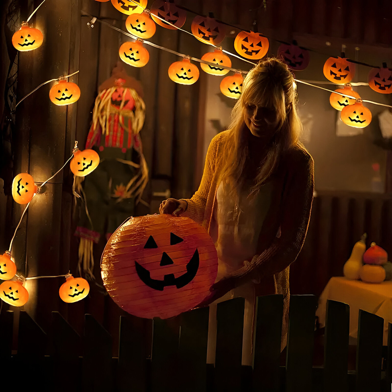 LED Halloween Mini Pumpkins String Lights - Birddog Lighting