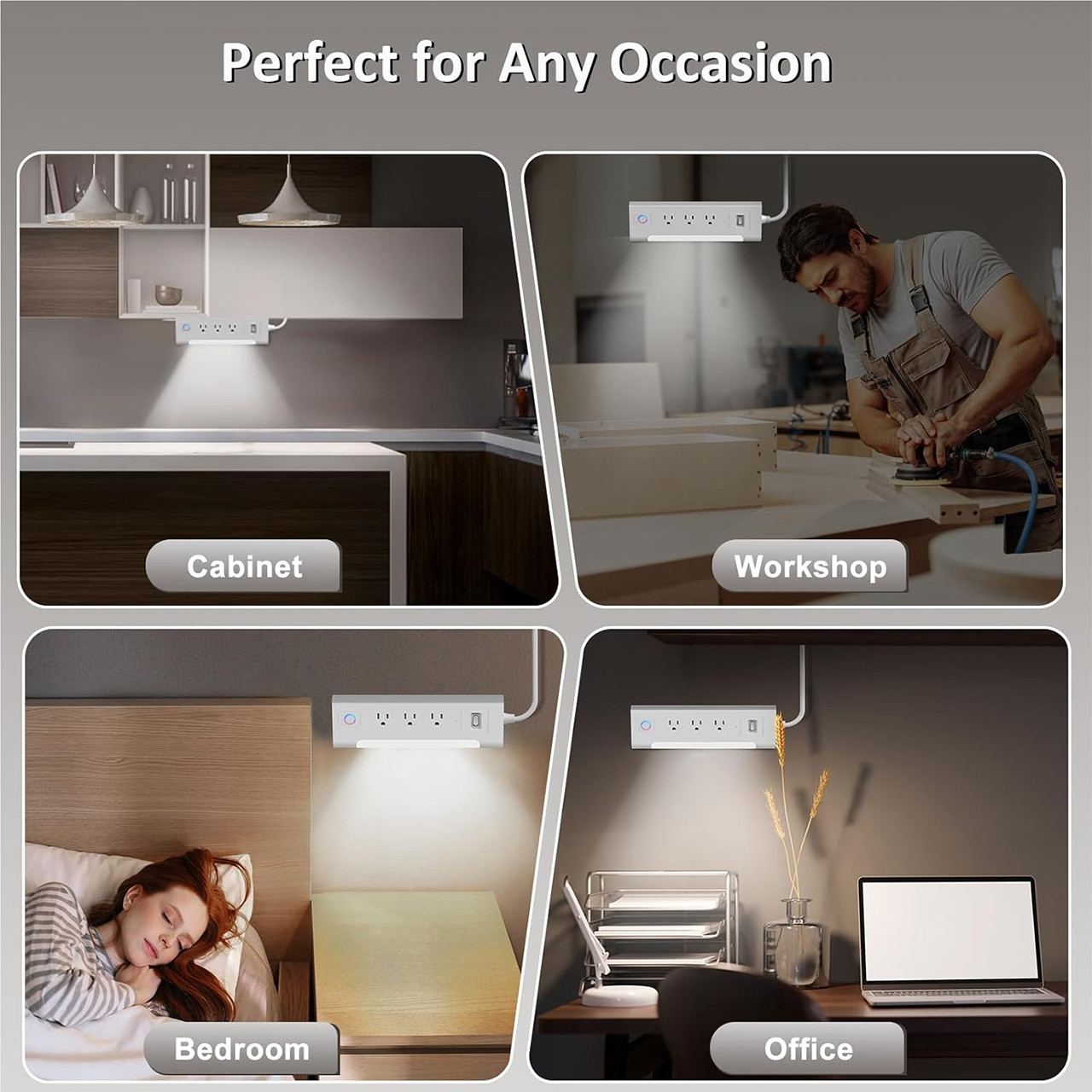 Angled Power Outlet Surge Protector Birddog Lighting