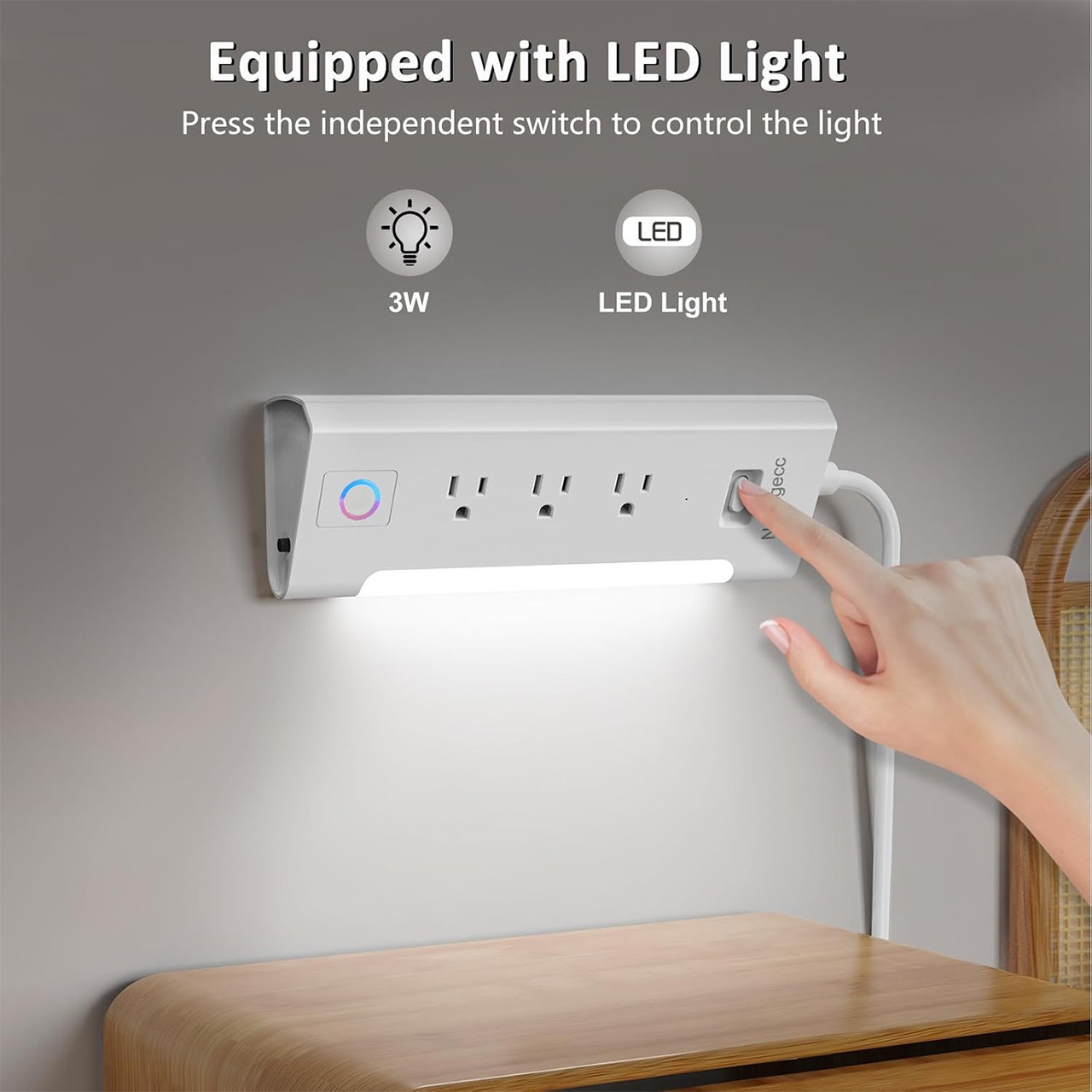 Angled Power Outlet Surge Protector Birddog Lighting