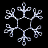 24 inch cool white led rope light snowflake motif v5