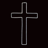 LED Rope Light Cross Decoration - Lighted Sign - Cool White - 72 Inch
