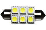 6 LED 12 Volt 37mm Festoon Bulb (120deg)