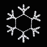 19 inch cool white led rope light snowflake motif