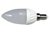 3 Watt LED Frosted Candle Light Bulb - E14 Base