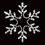 LED Rope Light Snowflake Decoration - Twinkling Lighted Sign - Cool White - 21 Inch