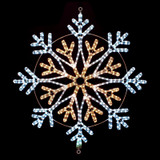 36 inch cool white and warm white led rope light snowflake motif