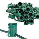 50 foot c9 spt2 7 amp green string light - 12 inch spacing
