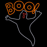 LED Neon Strip Light Halloween Ghost Decoration - Lighted Sign - Orange, Red, and Cool White - 39 Inch