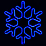 LED Neon Strip Light Snowflake Decoration - Lighted Sign - Blue - 15.75 Inch