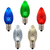 C7 Twinkle Christmas String Light Bulbs - Faceted - 25 Pack