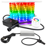 RGB Color Changing Chasing PLC LED Rope Light - 66 Volt - 65 Foot Bundle