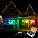 400 LED 6.5 Foot x 6.5 Foot RGB Color Changing Chasing PLC LED Net Lights - Bundle