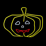 LED Neon Strip Light Halloween Pumpkin Decoration - Lighted Sign - Yellow, Red, and Cool White - 24 Inch