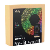Twinkly Smart Lights - 50 LED Special Edition RGB+W Multicolor & White Chasing Pre-Lit Wreath - Generation II - BT+WiFi - 24 Inches