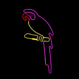 LED Neon Strip Light Parrot Decoration - Lighted Sign - Multi-Color - 21 Inch