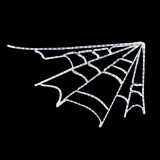LED Rope Light Halloween Corner Spider Web Decoration - Lighted Sign - Cool White - 23 Inch
