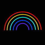 LED Neon Strip Light Rainbow Decoration - Lighted Sign - Multi-Color - 20 Inch