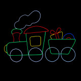 67 inch neon LED sign christmas decoration train