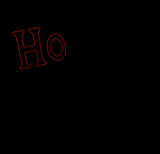 LED Neon Strip Light "Ho Ho Ho" Christmas Decoration - Animated Lighted Sign - Multi-Color - 59 Inch