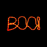LED Rope Light Halloween BOO Decoration - Lighted Sign - Orange - 16 Inch