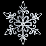 LED Rope Light Snowflake Decoration - Lighted Sign - Cool White - 33 Inch