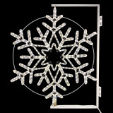 LED Rope Light Snowflake Christmas Decoration - Lighted Sign - Pole Mounted - Cool White - 48 Inch