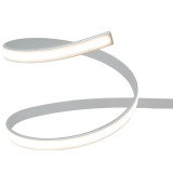 24 Inch x 11/16 Inch LED FCOB Strip Light Bendable Aluminum Mounting Track/Channel With Diffuser Lens (10 Pack)