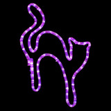 19 inch purple led rope light Halloween oration cat led sign
