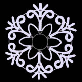 LED Rope Light Snowflake Decoration - Lighted Sign - Cool White - 31.5 Inch