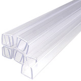39 Inch x 7/16 Inch LED Neon Strip Light Mounting Track - Clear PVC Channel (10 Pack) - 120 Volt