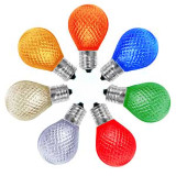 S11 LED Globe Light Bulbs - Intermediate E-17 Base - For Stringers/String Lighting/Signs - 12 Pack