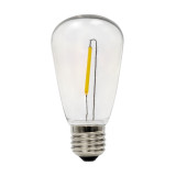 ST38 LED Filament Impact Resistant Bistro Bulbs - Warm White - Intermediate E-17 Base - For Stringers/String Lighting - 25 Pack