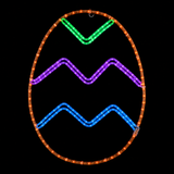 easter egg orange, purple, green, blue led rope lights