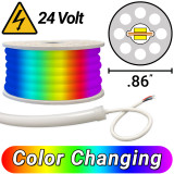 24 Volt LED RGB Neon 360 Rope Lights
