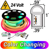24 Volt Dream Color Neon Rope Lights