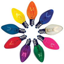 C7 Christmas Light Bulbs - 5 Watt - Transparent - 25 Pack