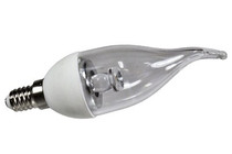 1 Watt LED Flame Tip Candle Light Bulb - E14 Base