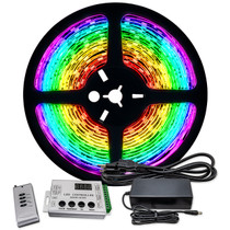 16.4ft rgb color changing chasing led strip light bundle - 12 volt - smd-5050 - ip67