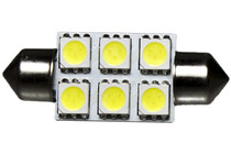 6 LED 12 Volt 37mm Festoon Bulb (120deg)